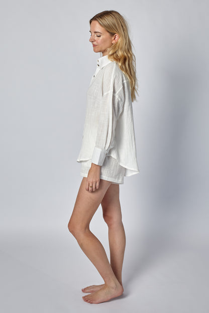 MARSIDA LONG SLEEVE SHIRT - WHITE